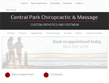 Tablet Screenshot of burnabychiropractorandmassage.com